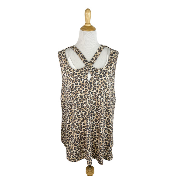 NEW HAPTICS Holly Harper Leopard Tank Size 1X - Picture 1 of 4